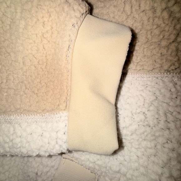 KUHL Sherpa Fleece Jacket Womens Medium Tan Cream Excellent Full Zip Colorblock - Picture 5 of 10